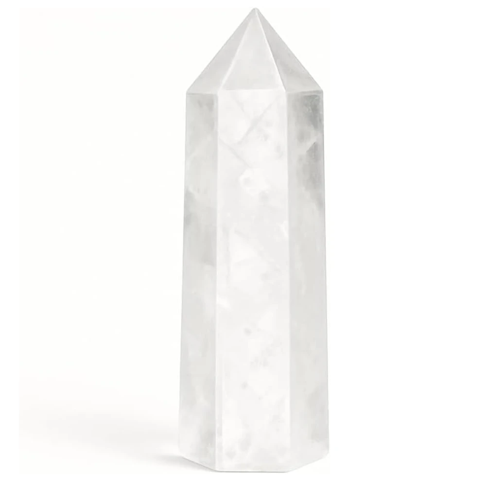 Agatesvibe Certified AAA Clear Quartz Crystal Tower Obelisk Point – Natural Healing Stone for Chakra Balancing, Reiki, Meditation, Yoga & Spiritual Energy – Original Agate Gemstone (Pack of 1) (3- 4 Inch)