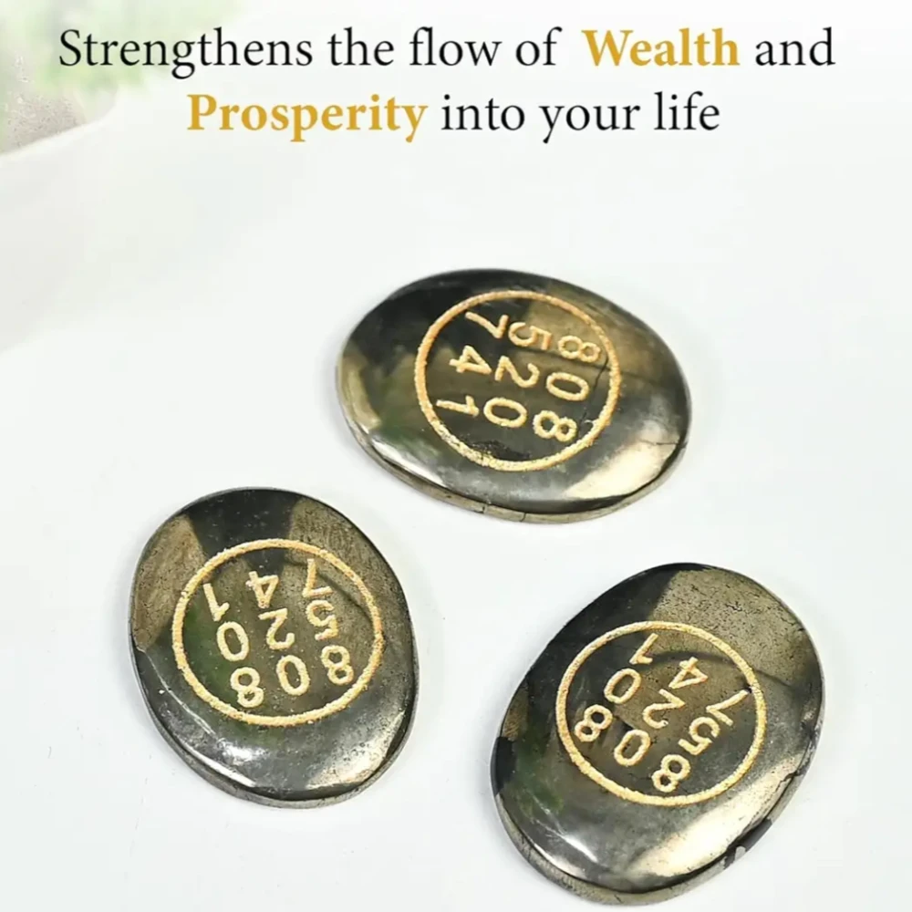 Agatesvibe Green Jade, Pyrite & Golden Zibu Crystal Stone Oval Shape Bracelet for Prosperity, Good Luck, and Abundance | Money Switch Words & Zibu Symbol for Wealth and Positive Energy (Pyrite Golden Zibu, Pack of 1)