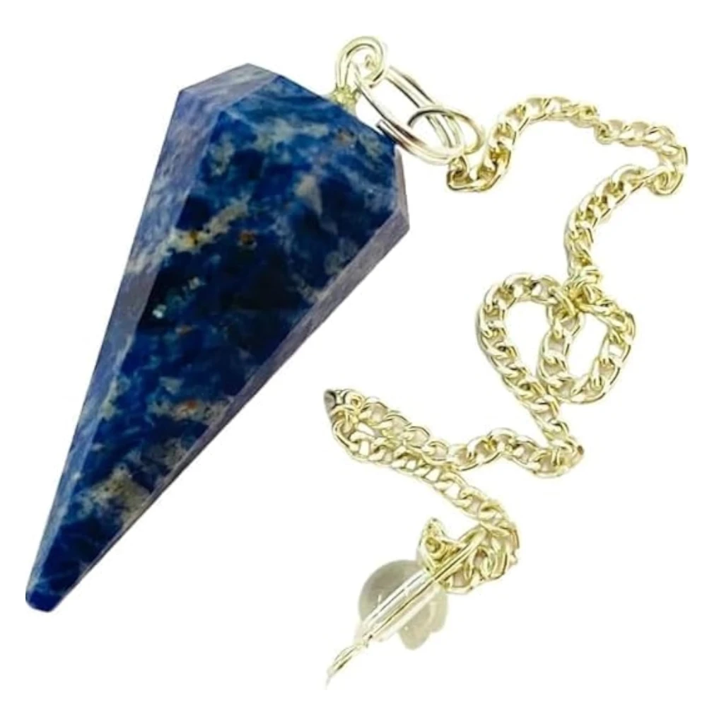Agatesvibe Healing Crystal Pendant Necklace for Women – Handmade Jewelry with Ethically Sourced Genuine Crystals & Healing Stones (Pack of 1) (Sodalite)