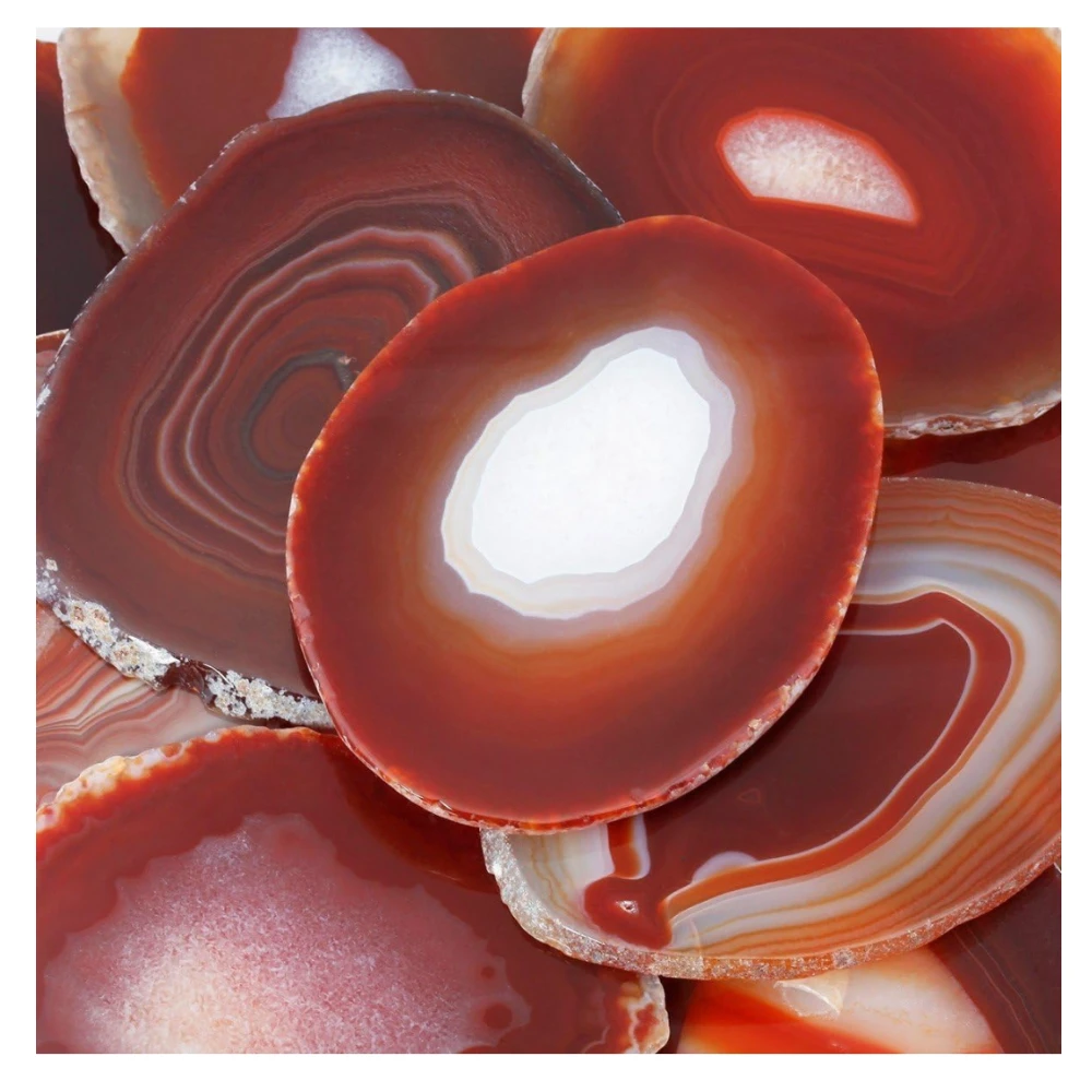 Agatesvibe 1 PC Natural Agate Slice Geode Stone – Irregular Crystal for Home Decor, Place Card Holder, Healing Stone Collection (Deep Brown)