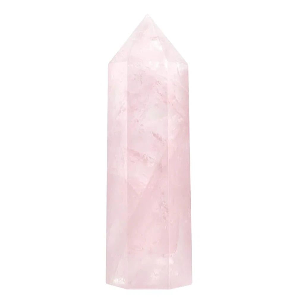 Agatesvibe Goege Bailey Amethyst Crystal Wand – Healing Stone | Faceted Reiki Chakra Meditation Tool for Energy Balancing & Spiritual Therapy (1pcs Pink Rose Quartz)