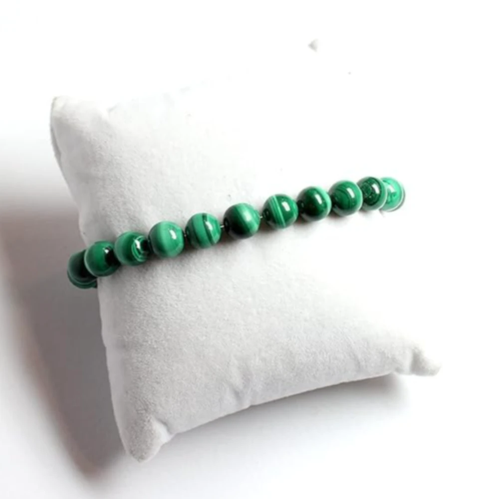 Agatesvibe Natural AAA++ Malachite Bracelet – 8mm Green Crystal Beads – Premium Jewelry Gift for Women (Pack of 1