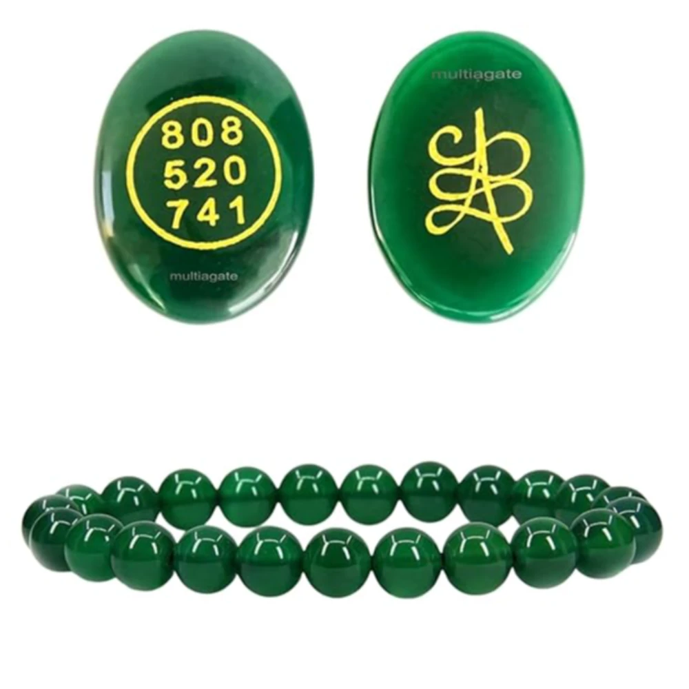 Agatesvibe "Natural Green Jade Wealth Bracelet & Zibu Symbol Coin | 8mm Beads for Money, Cash Flow & Prosperity Men and Women (Pack of 1)
