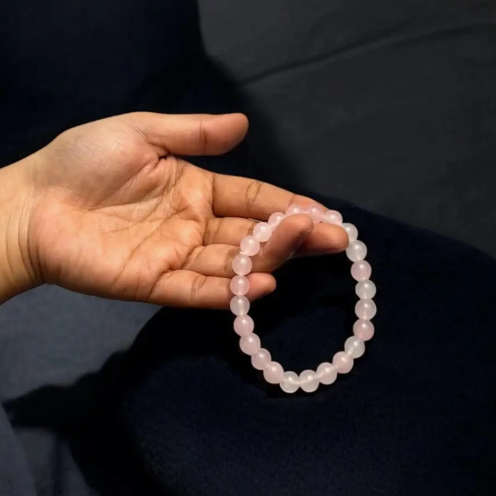 Original Rose Quartz Bracelet | AAA Quality | Premium Crystal for Love, Relationships, Compassion & Self-Worth | With Lab Cirtificate | Handmade Stretchable Bracelet | Unisex