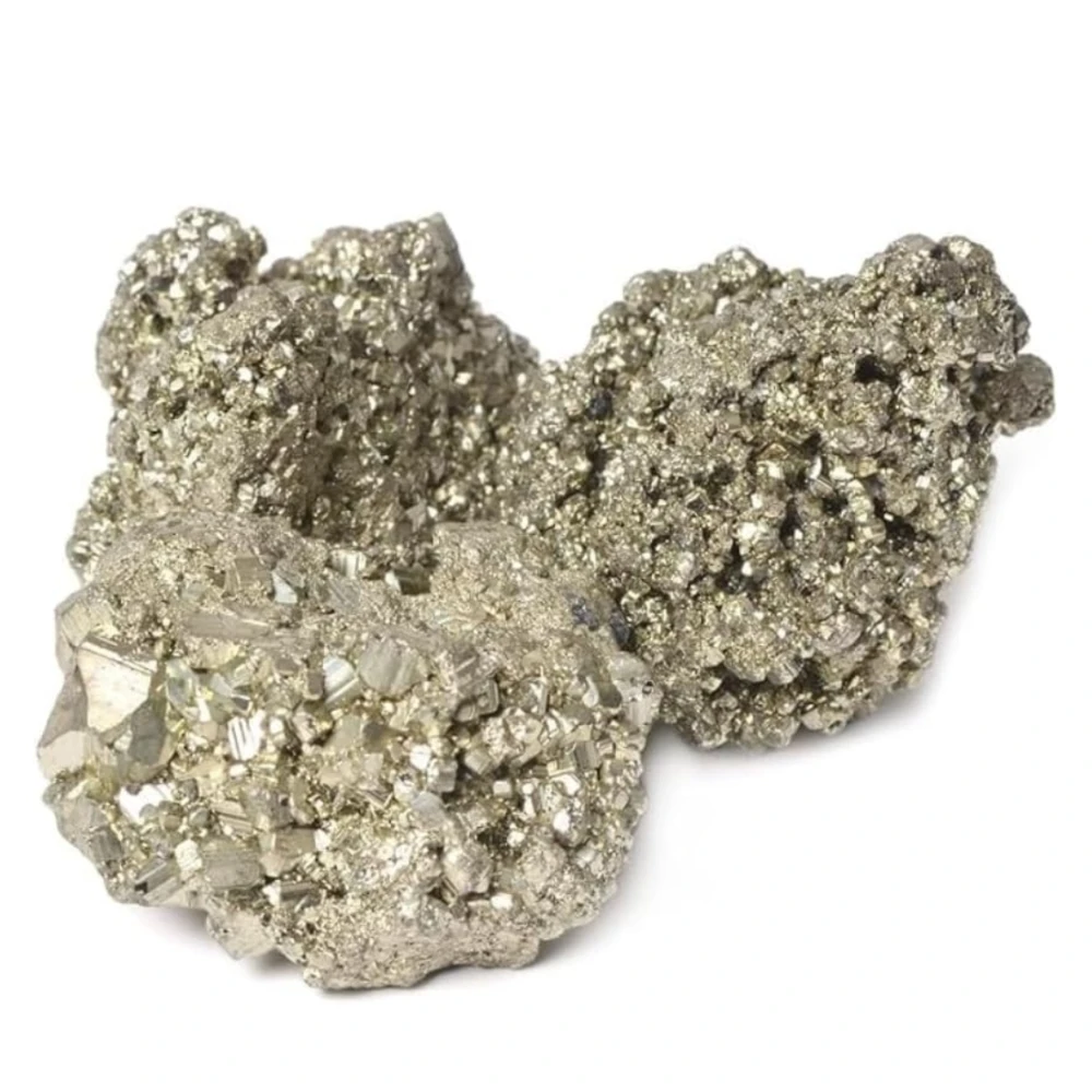 Agatesvibe Natural Energised Golden Pyrite Cluster Grade - Original Stone for Healing, Willpower, Money Manifestation, Vastu, and Business - Certified (Pack Of 1) (180 Gram Pyrite Stone)
