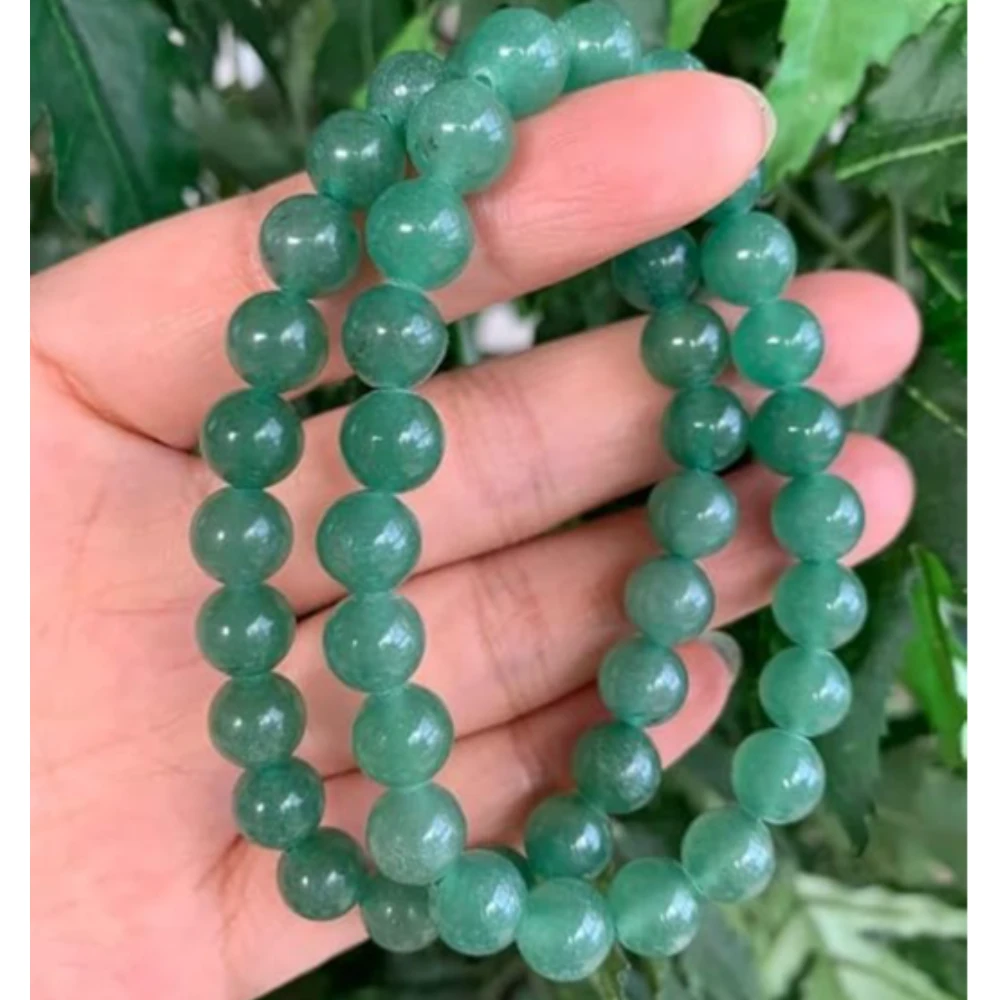 Agatesvibe Natural Certified 8mm Healing Crystal Bracelet | Unisex Stretchable Design | Chakra Balancing, Inner Peace & Abundance for Overall Well-being (Pack of 1) (Green Aventurine)