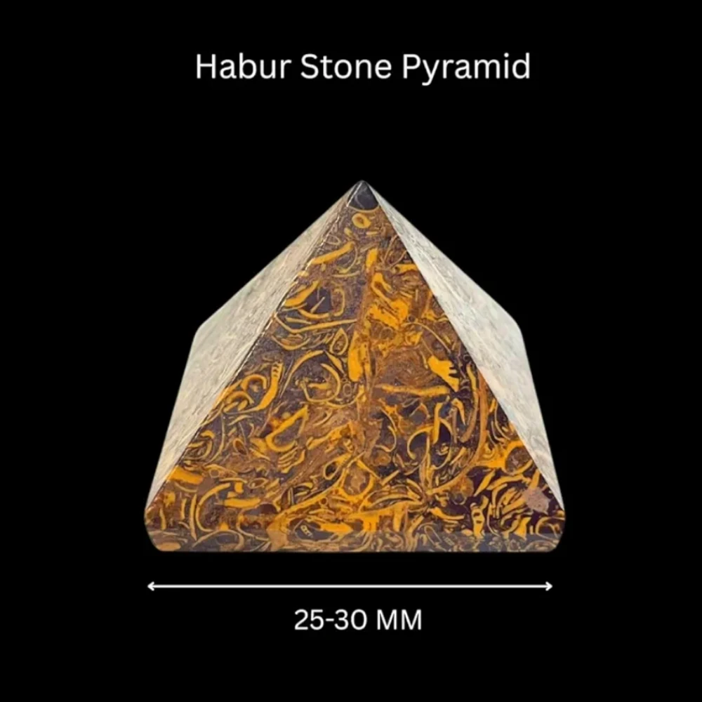 Agatesvibe Natural Jaisalmer Habur Stone Pyramid – Handcrafted Healing Crystal Pyramid for Vastu, Meditation, Positive Energy, Home & Office Décor (Size 2 x 2 x 2 Inch)"
