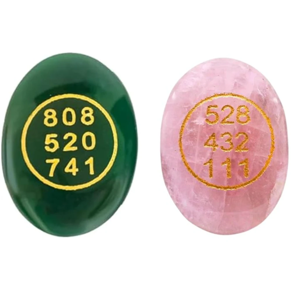 Agatesvibe Pyrite Zibu Coin Money Switch Word with Green Zibu Coin Angelic Number Oval Pocket Stones Polished Healing Crystal for Prosperity and Positive Energy (Set of 1) (Green With Rose Quartz)