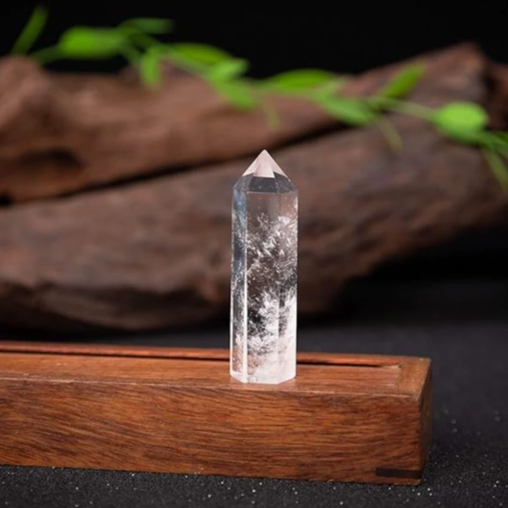 Agatesvibe Goege Bailey Amethyst Crystal Wand – Healing Stone | Faceted Reiki Chakra Meditation Tool for Energy Balancing & Spiritual Therapy (Green Fluorite Quartz)