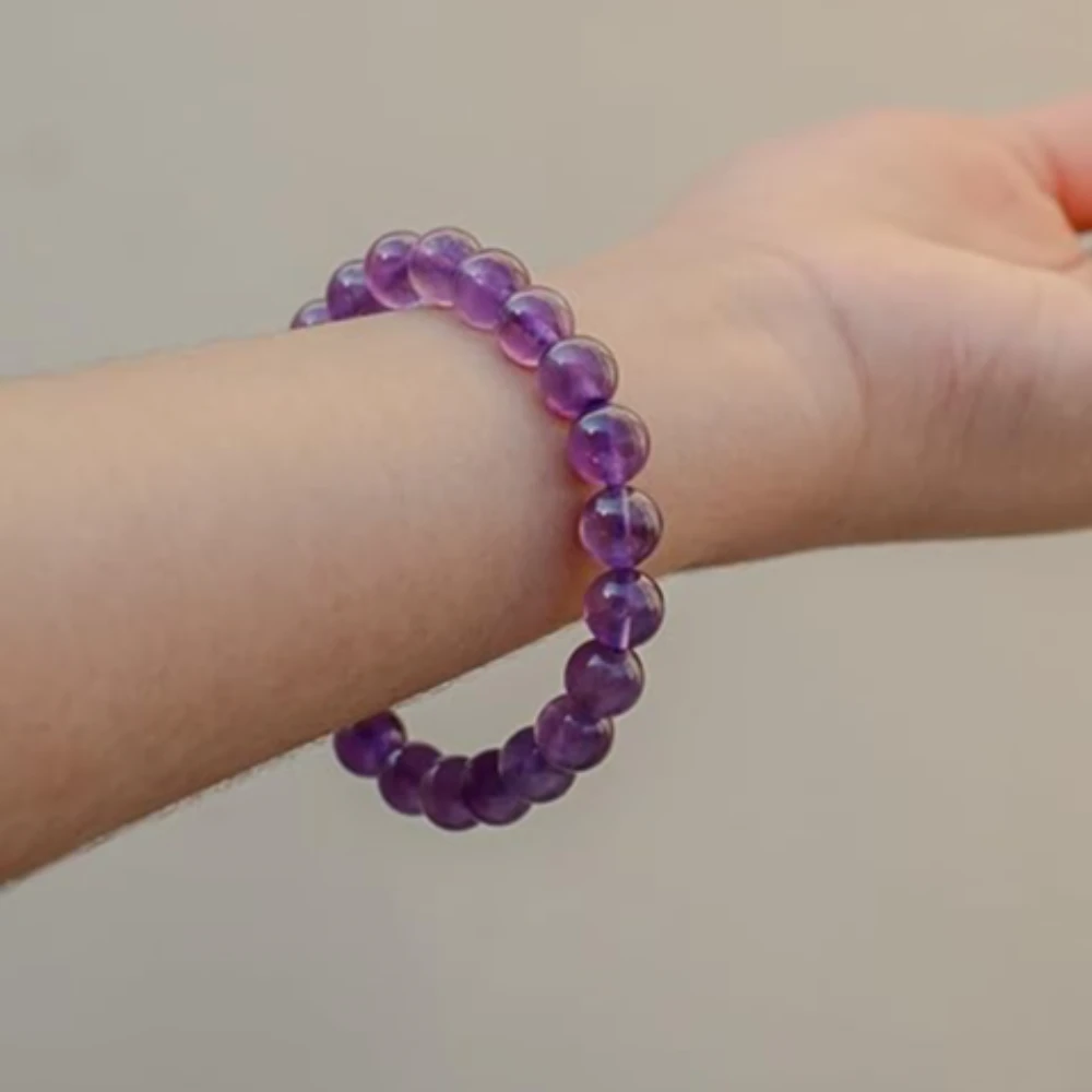 Agatesvibe Gemstone Beaded Bracelets for Women and Men - 8mm Round Beads Stone Bracelet | Includes Certificate of Authenticity (Pack of 1) (Burma Jade)