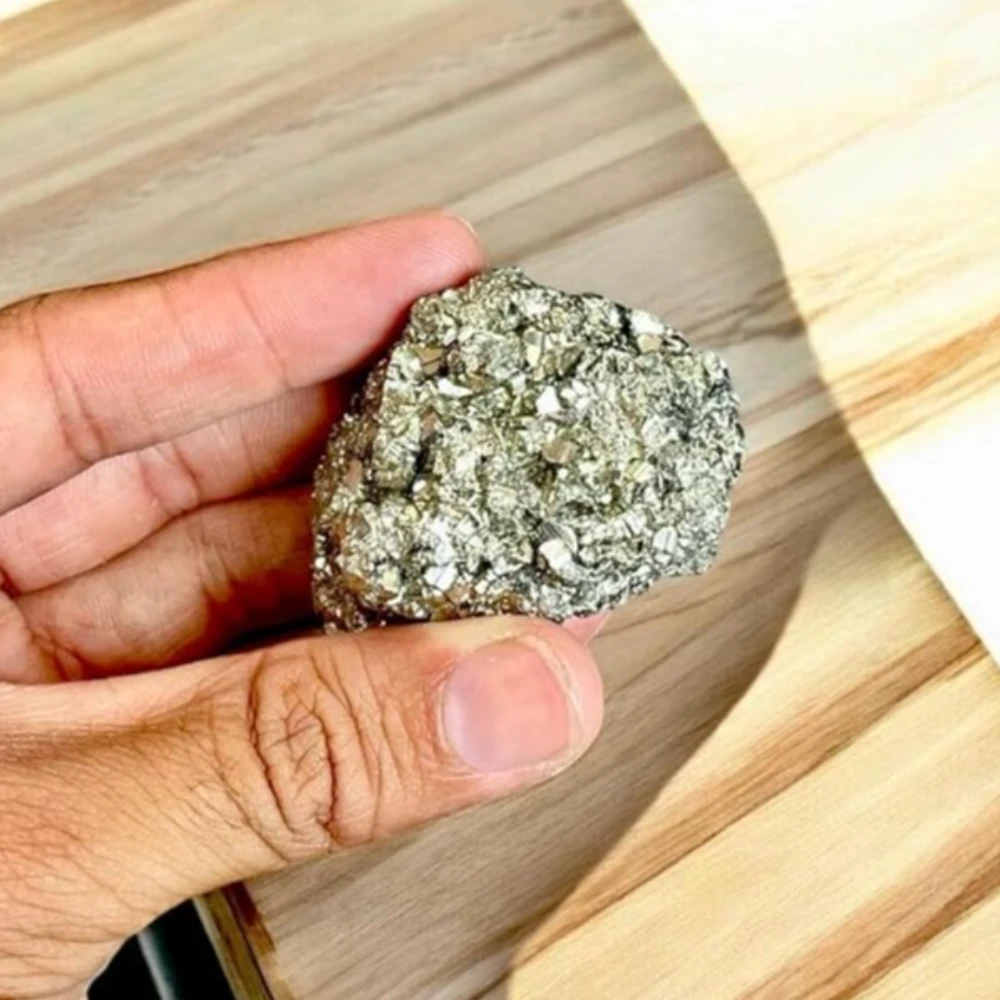 Agatesvibe Natural Pyrite Rough Stone Carats – Original Cluster from Peru | Healing Crystal for Wealth, Protection & Vastu | for Home Décor & Collection (Pyrite Upto 40 Gram)