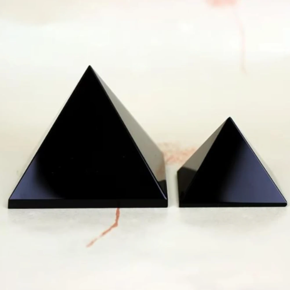 Agatesvibe Certified Black Tourmaline Pyramid – 1-Inch Natural Crystal Pyramid for Positive Energy, Vastu Correction, Reiki, EMF Protection & Chakra Healing (Pack of 1)