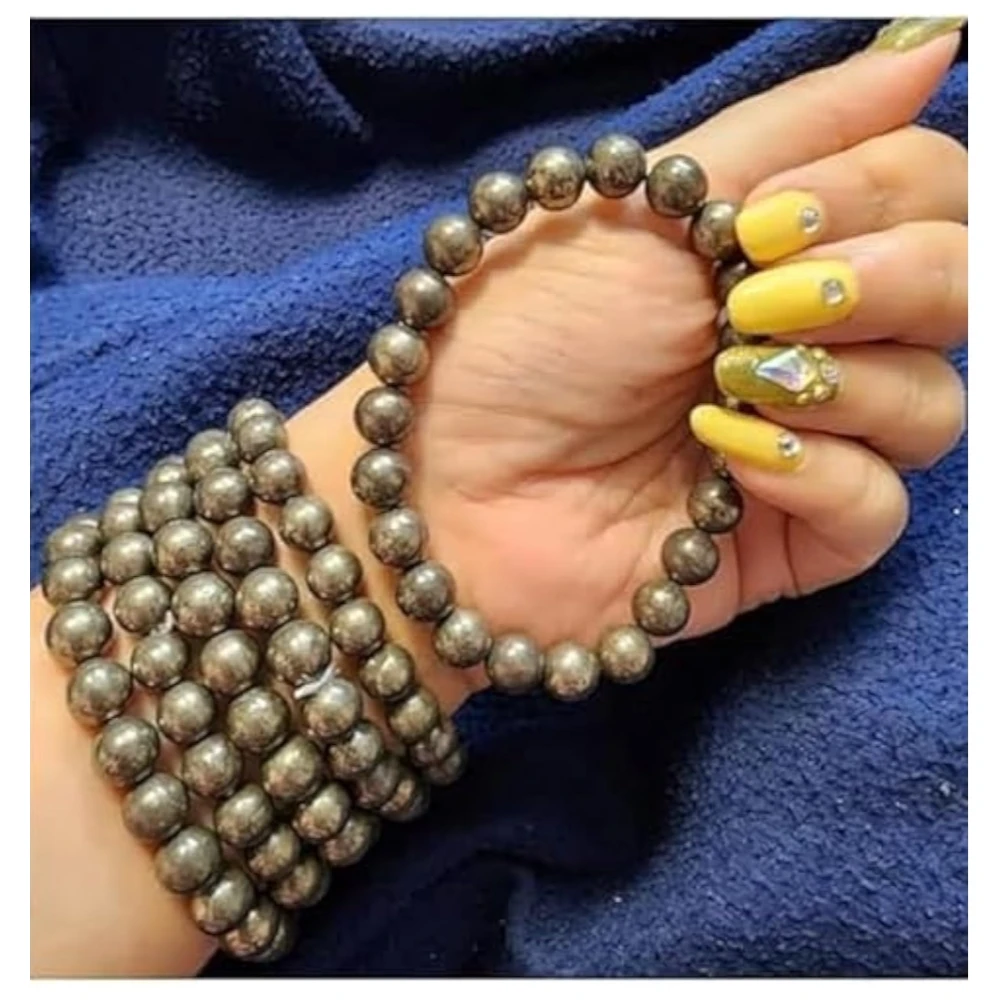 Agatesvibe Original Money Magnet Bracelet – Unisex Golden Pyrite Bracelet for Wealth, Fame & Good Luck | Certified Authentic (Pack of 1)