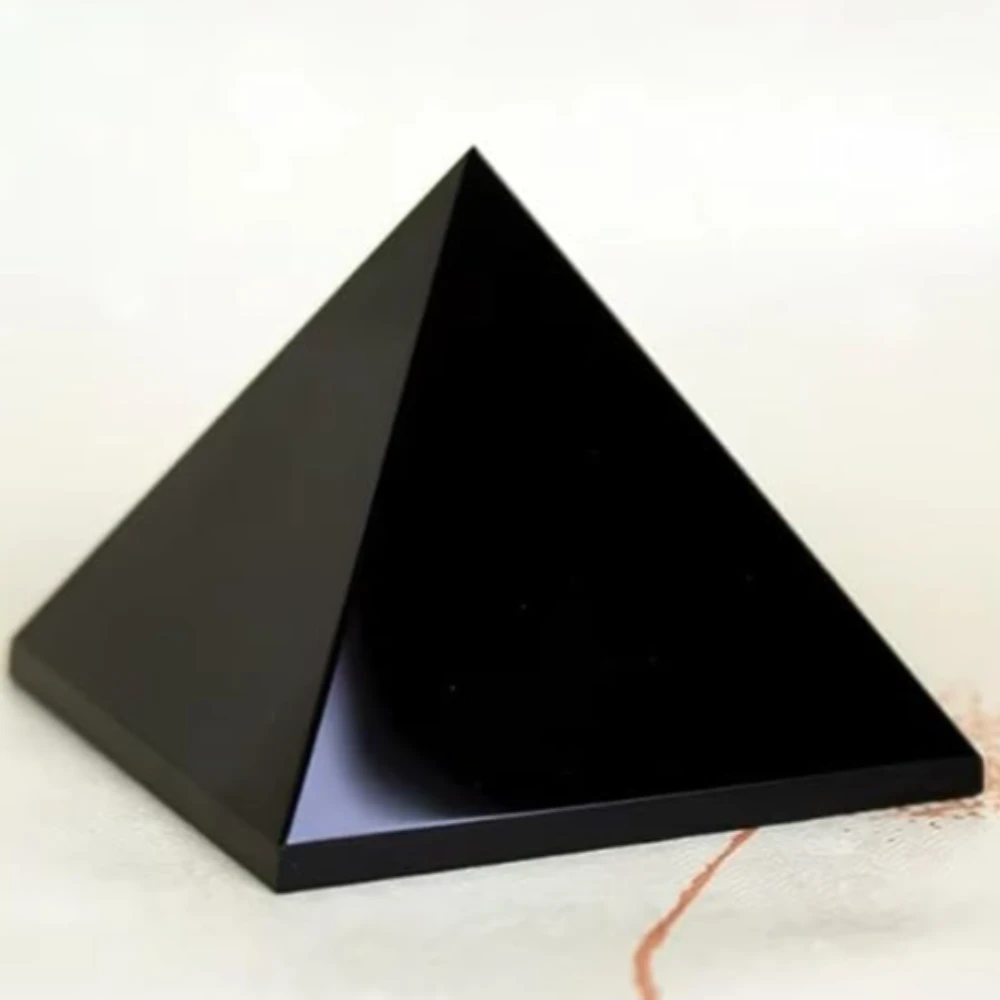 Agatesvibe Certified Black Tourmaline Pyramid – 1-Inch Natural Crystal Pyramid for Positive Energy, Vastu Correction, Reiki, EMF Protection & Chakra Healing (Pack of 1)