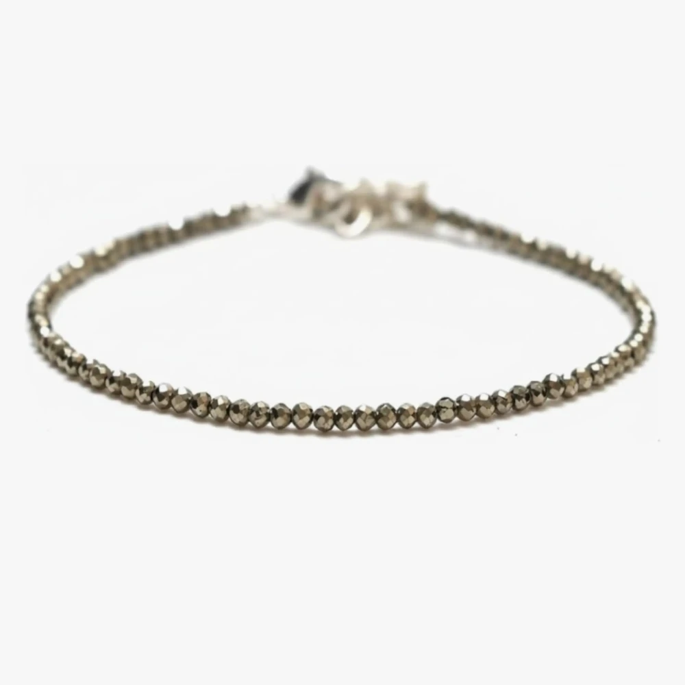 Agatesvibe Certified Raw Pyrite & Anklet for Women | Money Magnet Healing Crystal Jewelry | Handcrafted Adjustable Natural Stone Anklet for Wealth, Prosperity Balance & Spiritual Gift (PACK OF 1)