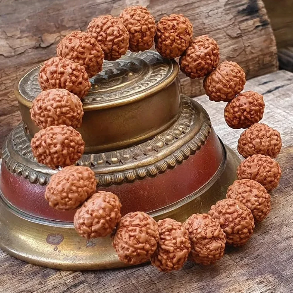 7 Mukhi Lab Certified Rudraksha Bracelet, Shiva Bracelet, Yoga Bracelet, Seven Faced Rudraksha Bracelet, Gift For Yoga Lover
