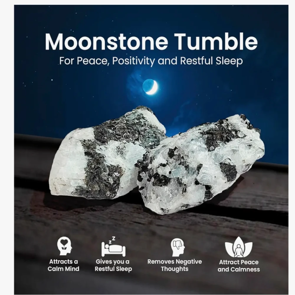 Original Certified Raw Moonstone – Natural Rainbow Moonstone Crystal Stones