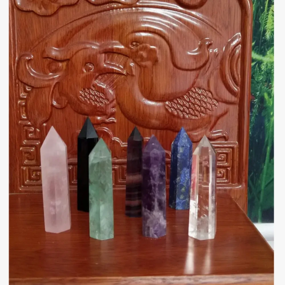 Agatesvibe Goege Bailey Amethyst Crystal Wand – Healing Stone | Faceted Reiki Chakra Meditation Tool for Energy Balancing & Spiritual Therapy (Fluorite,lapis Lazuli,pink Quartz,black Obsidian)