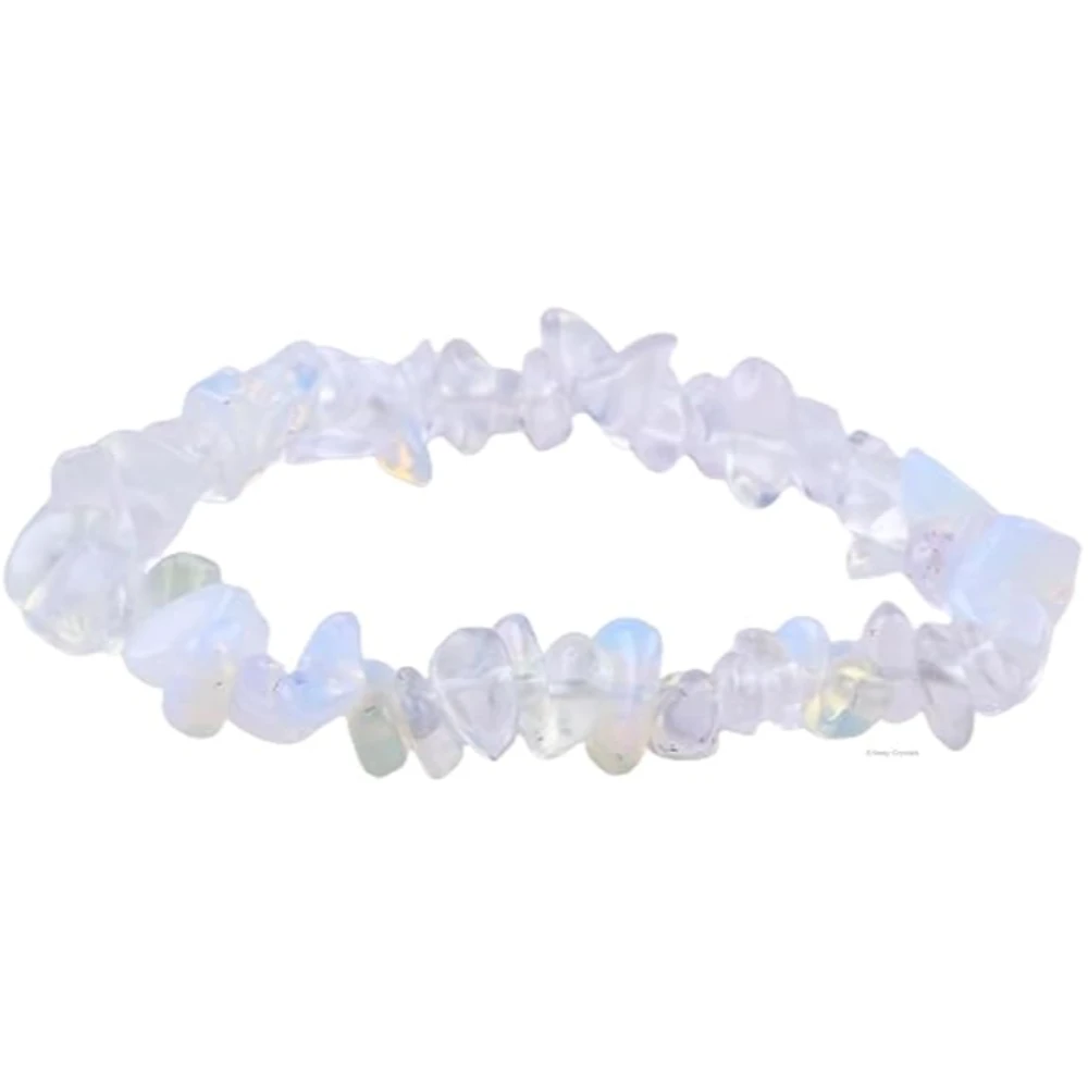 Agatesvibe Crystals Stretch Bracelet Irregular Beads Stretch Healing Crystals Chips Natural Gemstone for Women Jewelry Reiki Meditation (Pack of 1) (Opal Opalite)