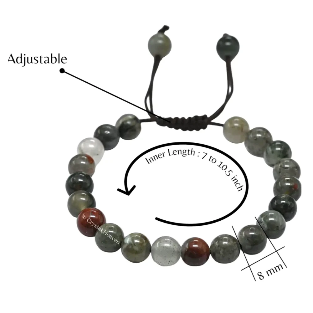Agatesvibe Natural Healing Crystal Bracelet for Women & Men – AAA Grade Genuine Gemstone Beads – Adjustable Energy Bracelet for Yoga, Reiki, Meditation & Feng Shui (Pack of 1)