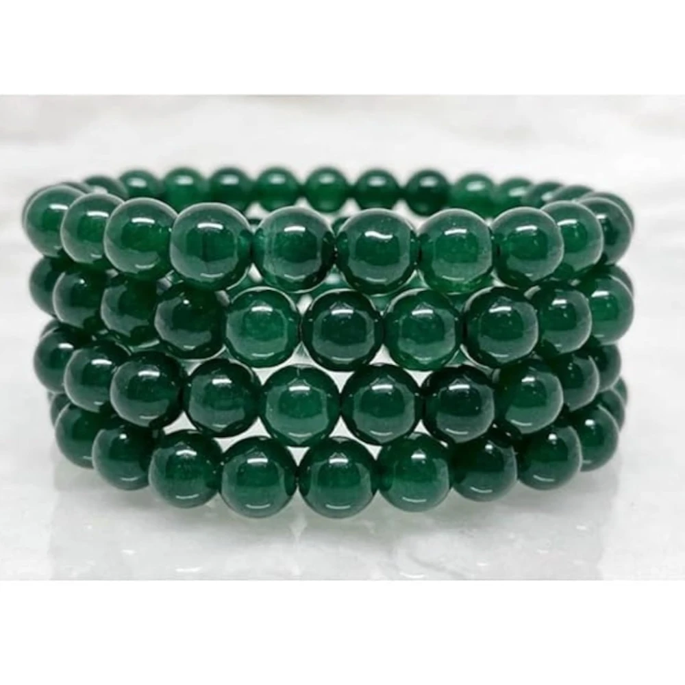 multiagate Natural Green Jade Money Switch Zibu Symbol Coin and Natural Green Jade Bracelet 8 MM Beads Attract Money Cash Flow and Wealth for Men and Women