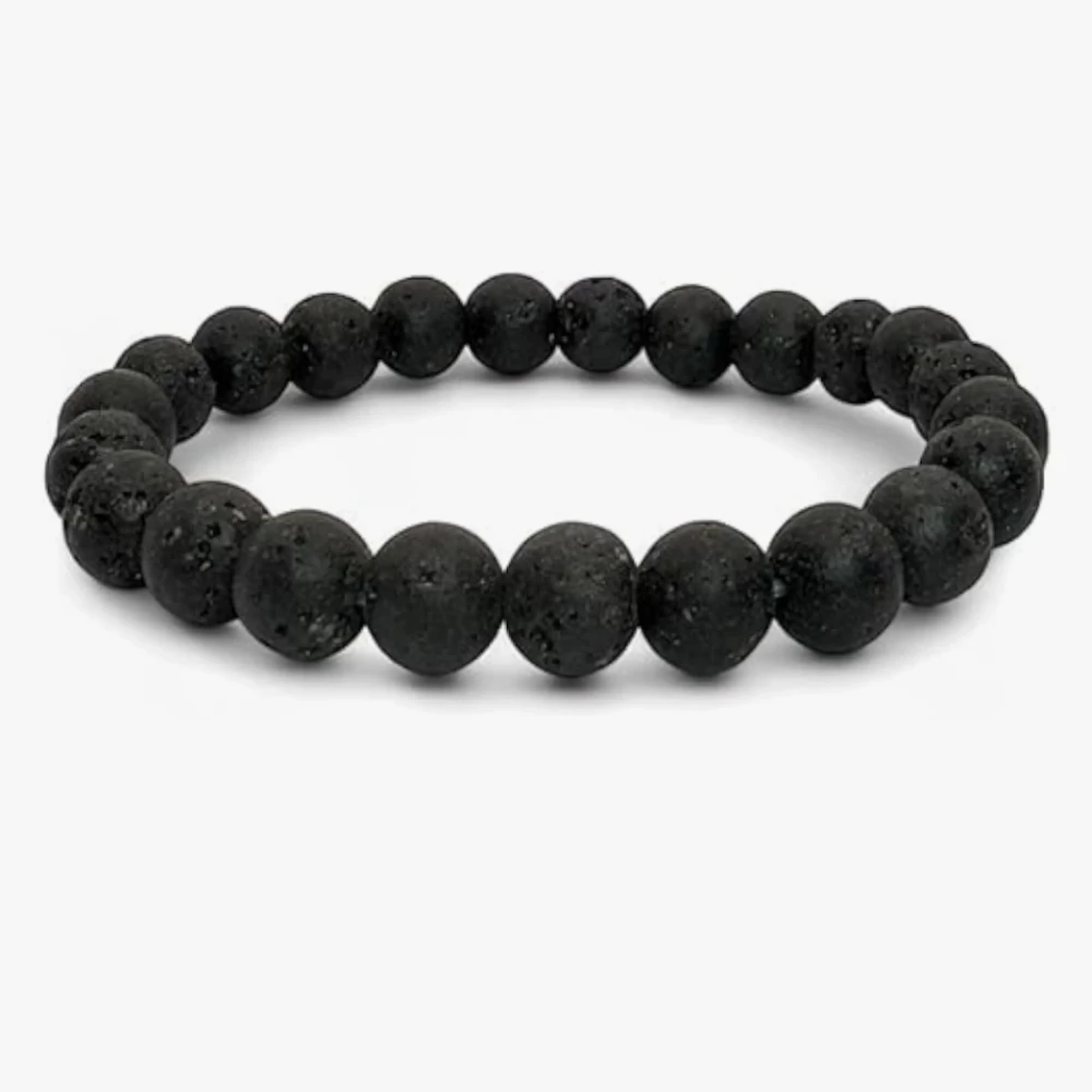 Agatesvibe Money Magnet Bracelet – Shiny Gold-Like Natural Gemstone | Unisex Wealth & Confidence Jewelry for Men & Women | Attracts Money, Fame & Good Luck (Pack of 1) (Lava)