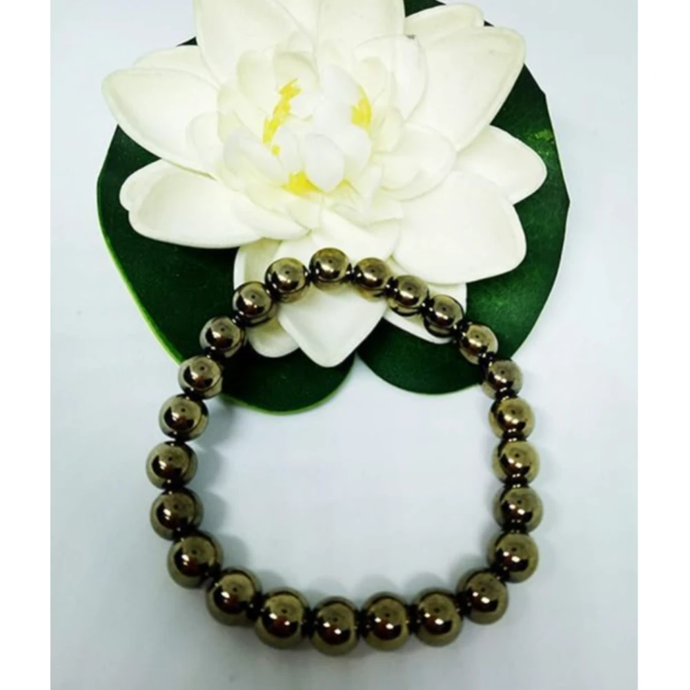 Agatesvibe Golden Pyrite Bracelet – Unisex Bracelet for Men & Women | Confidence, Prosperity & Protection | Attracts Wealth, Fame & Good Luck | Genuine Stone with Certificate of Authenticity
