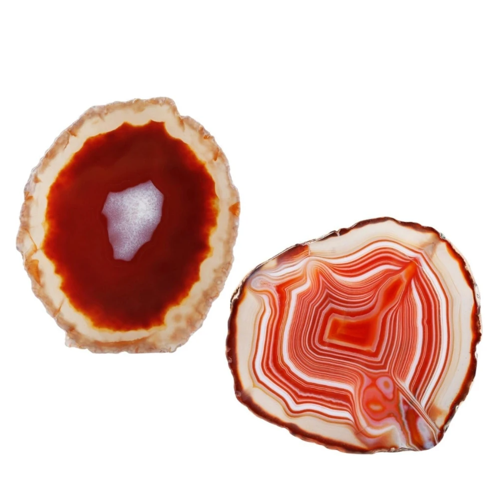 Agatesvibe 1 PC Natural Agate Slice Geode Stone – Irregular Crystal for Home Decor, Place Card Holder, Healing Stone Collection (Deep Brown)