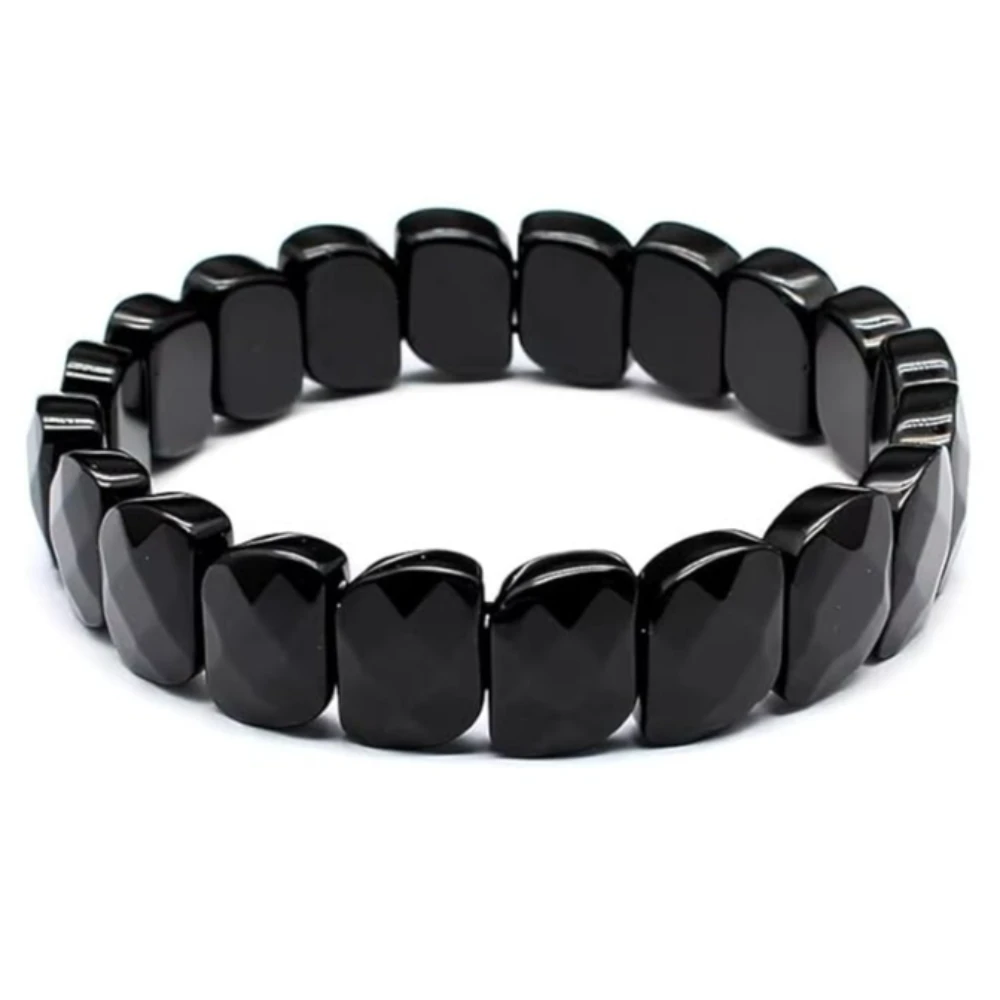 Agatesvibe Certified Reiki Healing Gemstone Bracelet – Tiger Eye, Aventurine, Amethyst & Jade Bangle Natural Tiger Eye & Amethyst Gemstone Bracelet – Vastu Expert Charged Healing Bangle (Pack of 1) (obsdian)