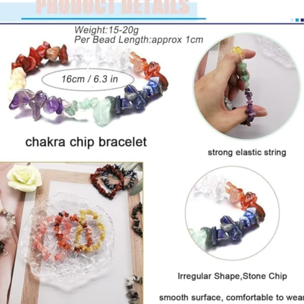 Agatesvibe Crystals Stretch Bracelet Irregular Beads Stretch Healing Crystals Chips Natural Gemstone for Women Jewelry Reiki Meditation (Pack of 1) (Aquamarine)
