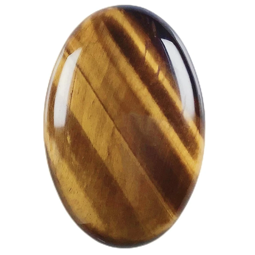 Agatesvibe Natural Palm Stone Crystal – Polished Chakra Reiki Healing Oval Worry Stone for Anxiety & Stress Relief Therapy (Pack of 1) (Brown)