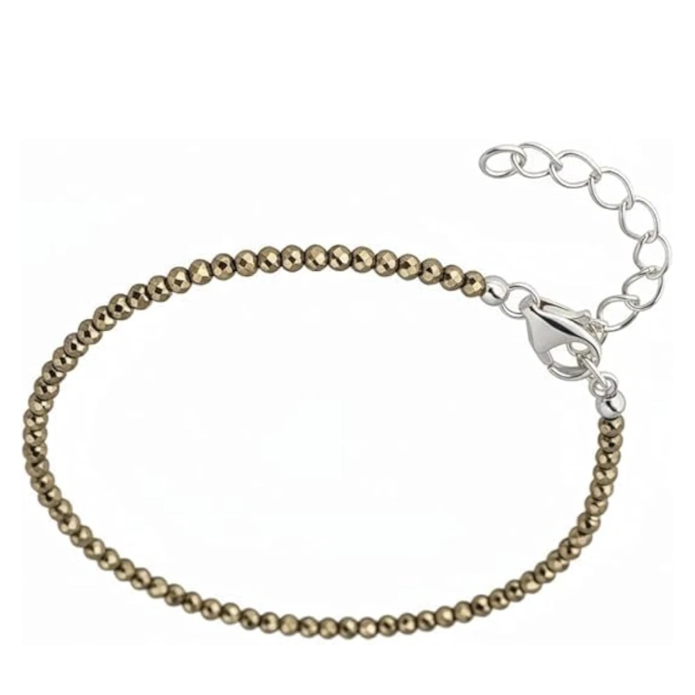 Raw Pyrite, Amethyst & Red Garnet Anklet for Women | Healing Crystal Jewelry for Wealth, Money, Protection & Power | Handmade Natural Stone Spiritual Gift Jewelry (Pack of 1)