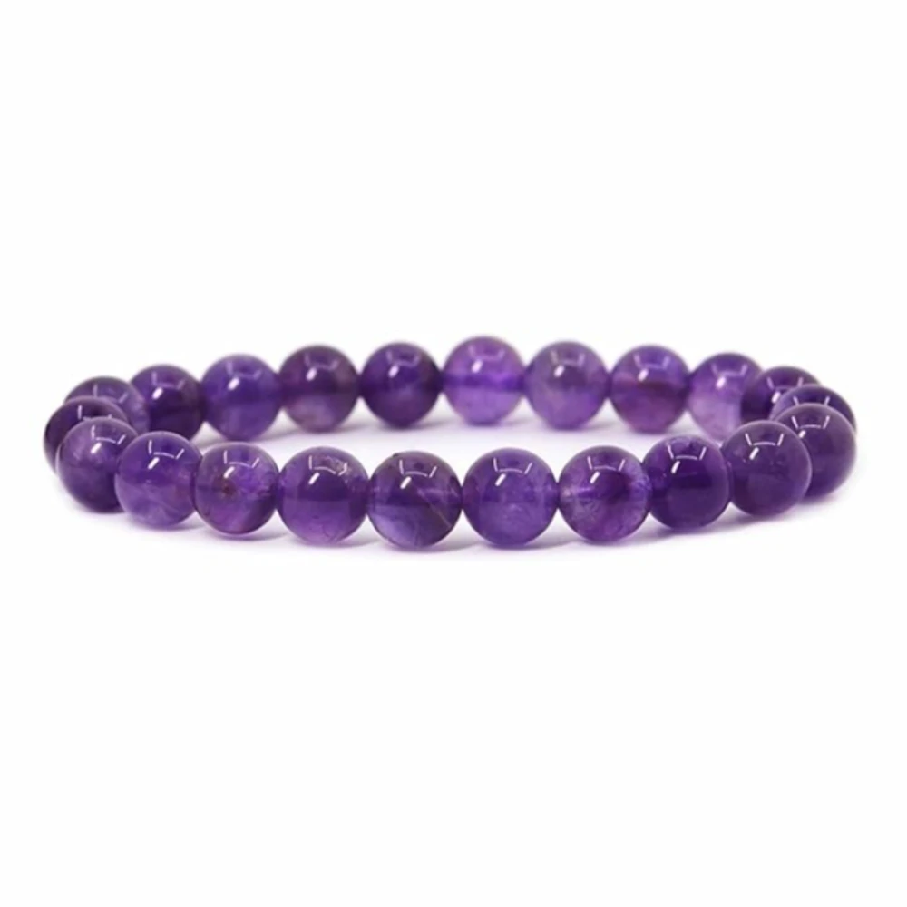 Agatesvibe Gemstone Beaded Bracelets for Women and Men - 8mm Round Beads Stone Bracelet | Includes Certificate of Authenticity (Pack of 1) (Burma Jade)