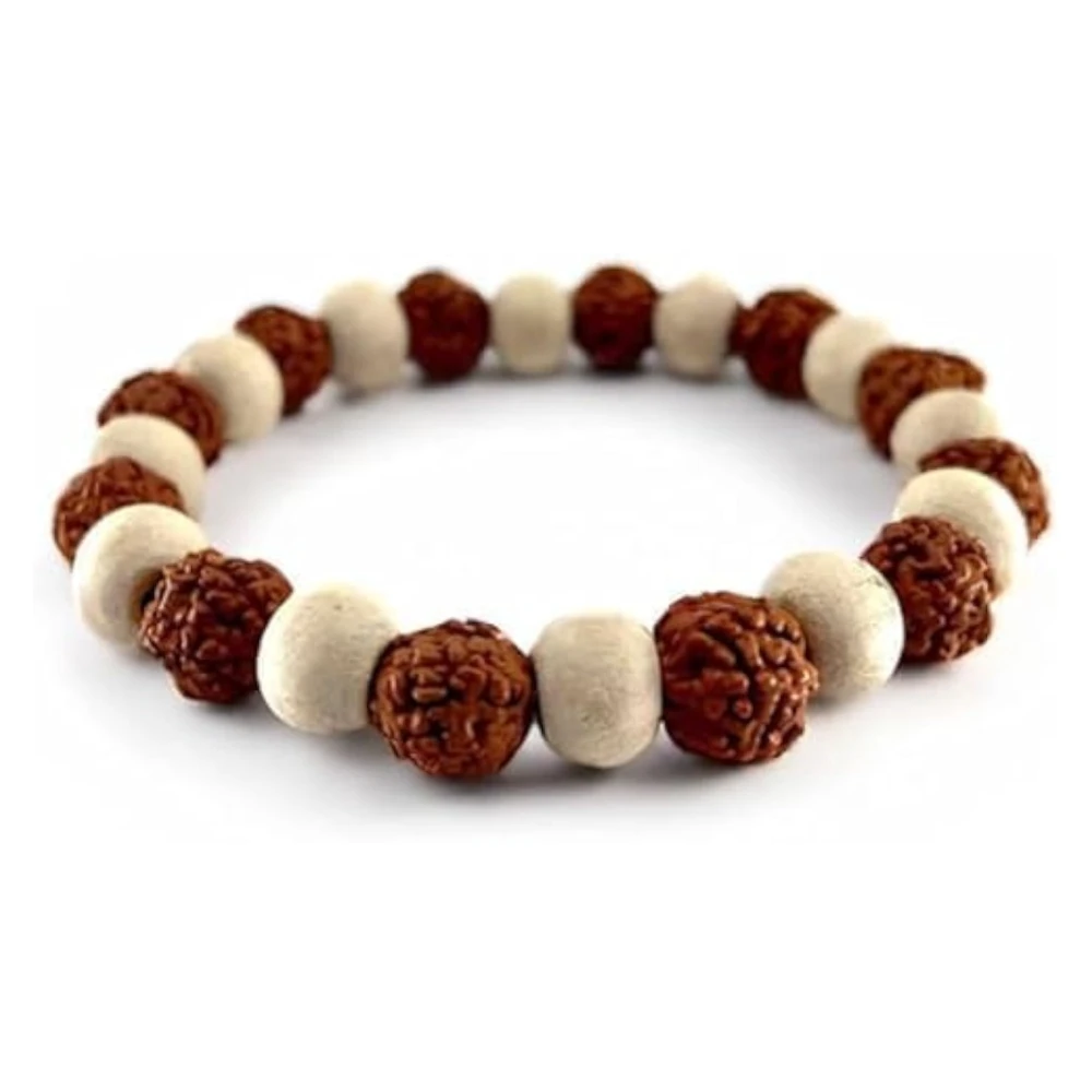 Agatesvibe Original Rudraksha Bracelet | 7 Mukhi Rudraksha Original | 5 mukhi rudraksha original certified | Certified Bracelets for Men & Women (Pack of 1)