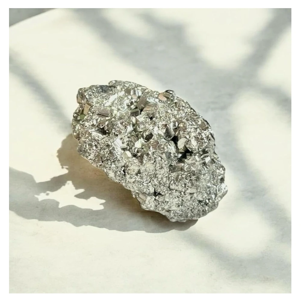 Agatesvibe Natural Pyrite Rough Stone Carats – Original Cluster from Peru | Healing Crystal for Wealth, Protection & Vastu | for Home Décor & Collection (Pyrite 80-120 Gram)