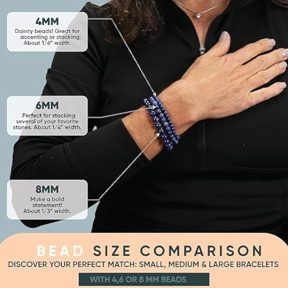 Agatesvibe Gemstone Beaded Bracelets for Women and Men - 8mm Round Beads Stone Bracelet | Includes Certificate of Authenticity (Pack of 1) (Amethyst)
