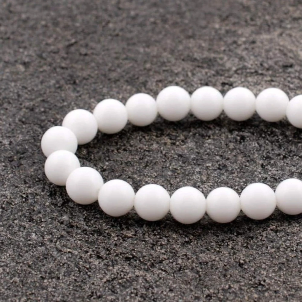 Agatesvibe Handmade Gem Semi Precious Gemstone 8mm Round Beads Stretch Bracelet 8mm Bead Size (White Hematite)