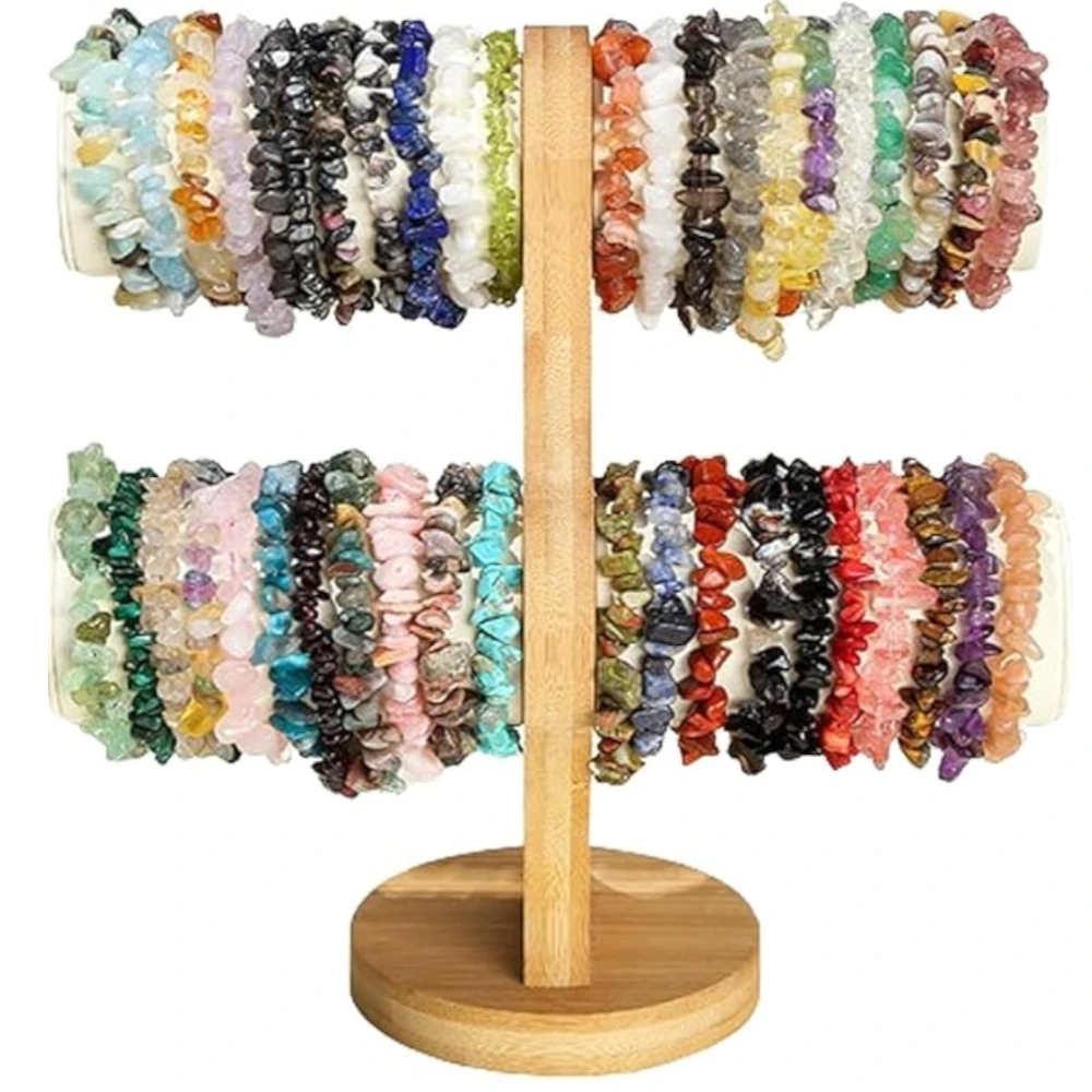 Agatesvibe Crystals Stretch Bracelet Irregular Beads Stretch Healing Crystals Chips Natural Gemstone for Women Jewelry Reiki Meditation (Pack of 1) (Red Jasper)