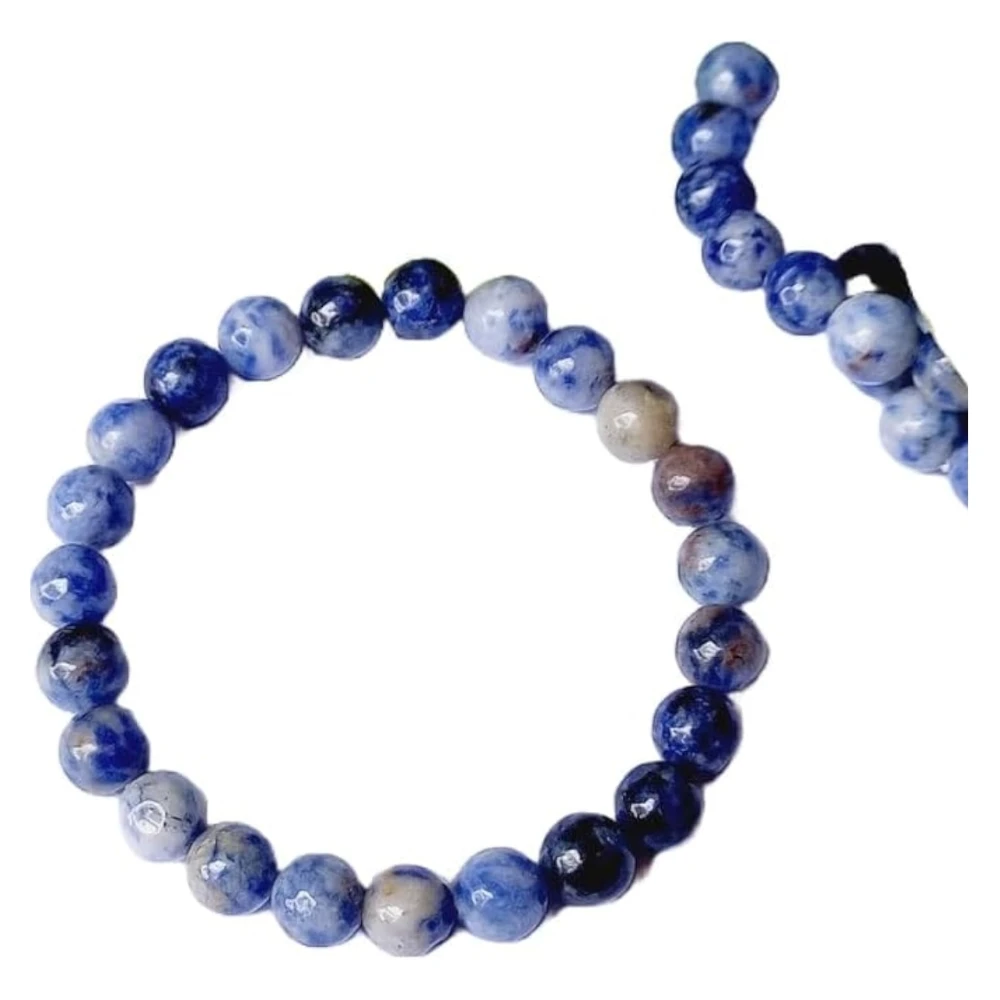 Agatesvibe Sodalite Bracelet – Calming & Soothing Stone | Enhances Clarity & Inner Peace Crystal Beads – Premium Jewelry Gift for Women (Pack of 1)