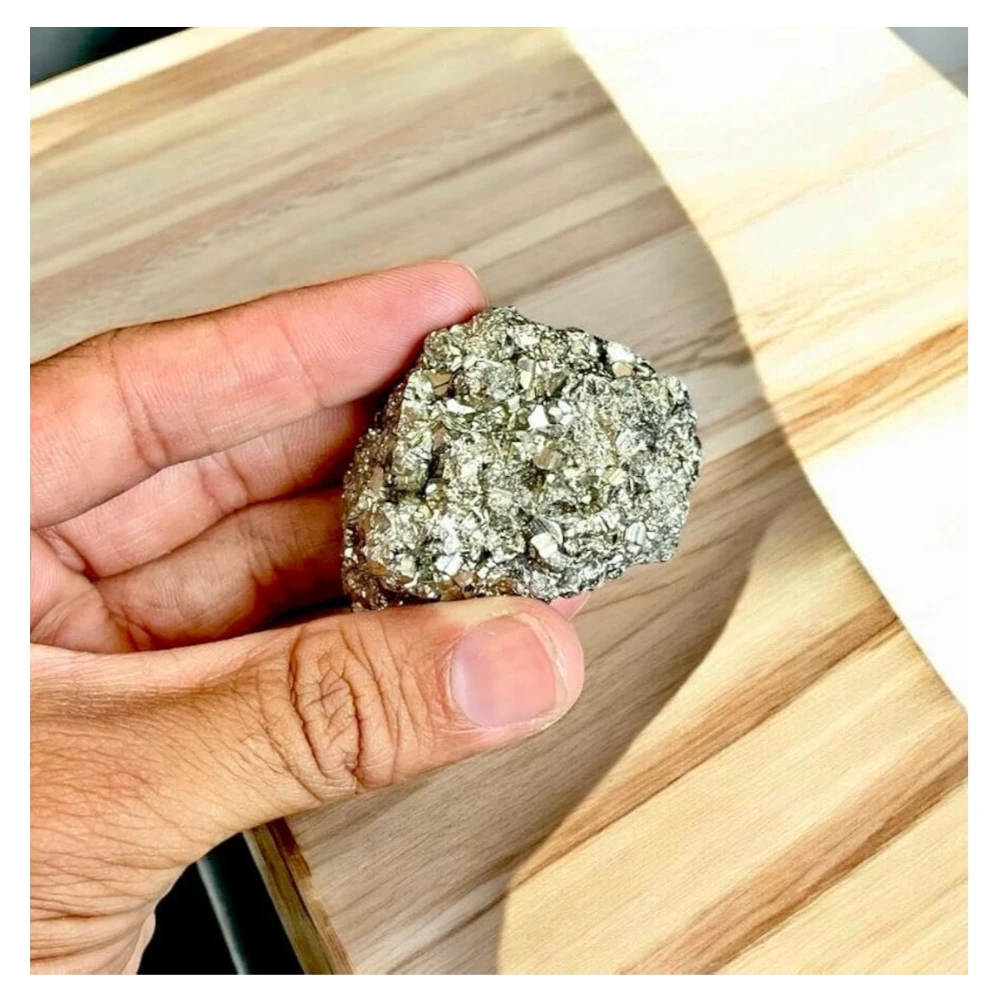 Agatesvibe Natural Pyrite Rough Stone Carats – Original Cluster from Peru | Healing Crystal for Wealth, Protection & Vastu | for Home Décor & Collection (Pyrite 80-120 Gram)