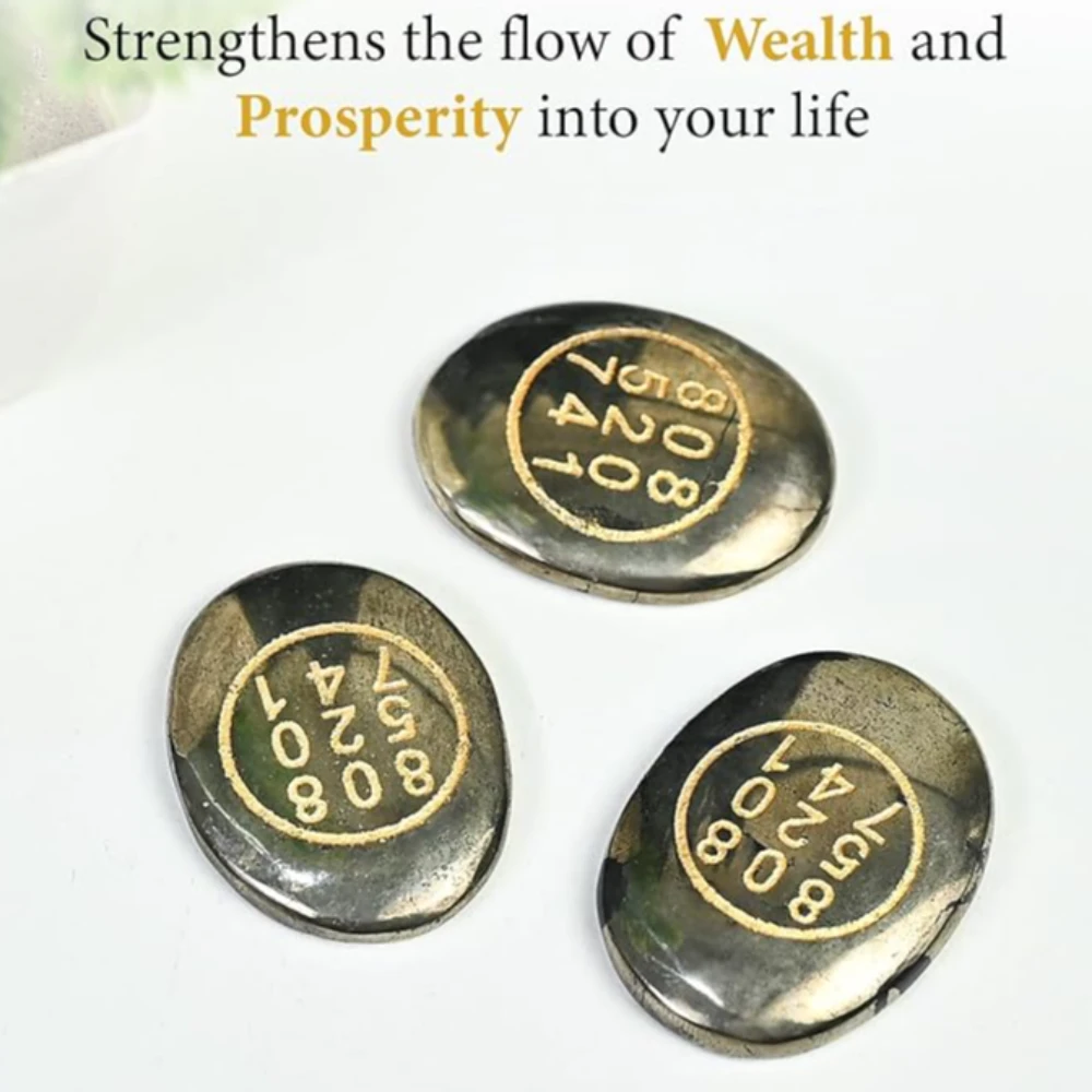 Agatesvibe Green Jade, Pyrite & Golden Zibu Oval Crystal Bracelet – For Prosperity, Good Luck & Abundance | Infused with Money Switch Words & Zibu Symbols for Wealth & Positive Energy