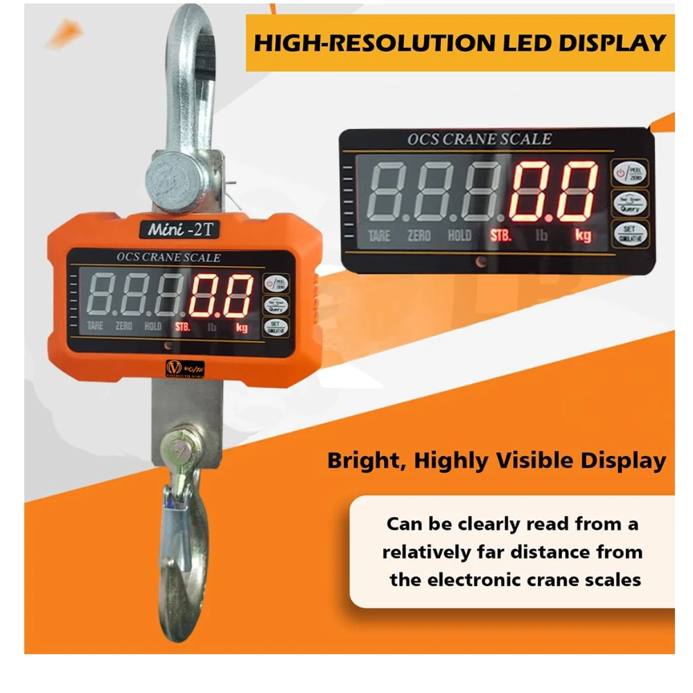 SIYOL Digital Crane Hanging Scale  2 Ton capacity