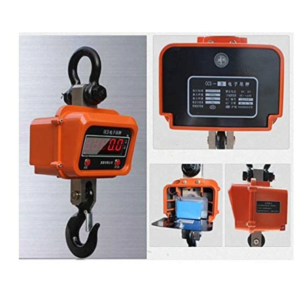 SIYOL Digital Crane Hanging Scale 5 Ton Capacity, 2kg Accuracy (WT-OCS-3T)
