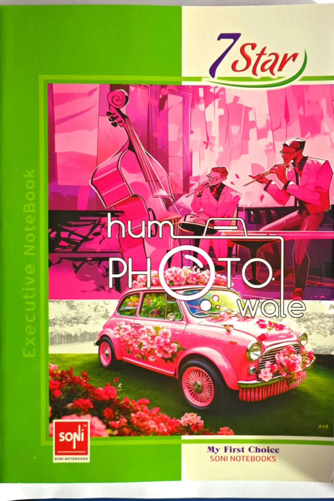 7star notebook with smooth white bright paper