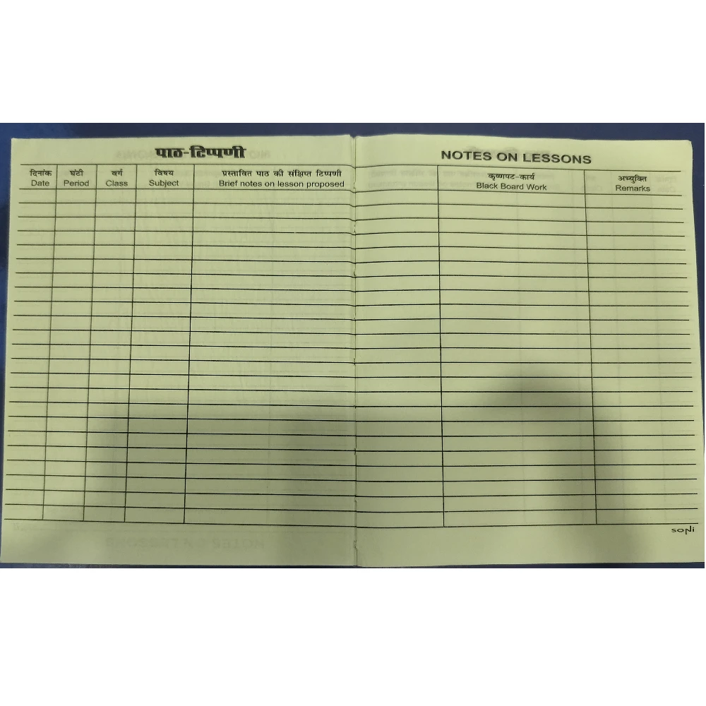 Notes on lesson