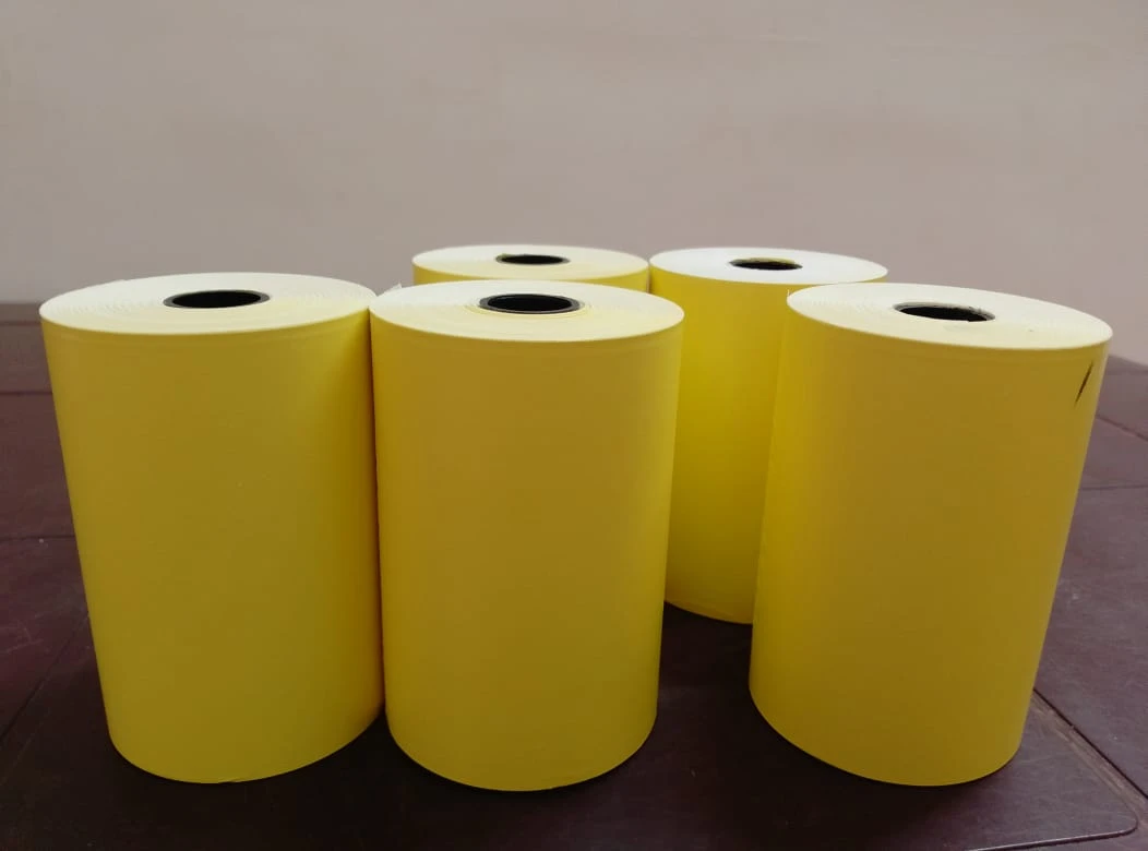 78MM (3 inch) YELLOW BILL ROLL  x 40 mtr (100 Rolls)