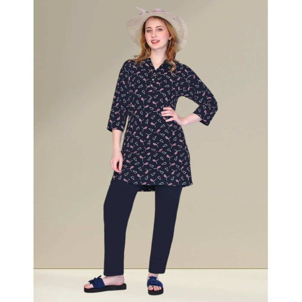 Hosiery Kurti Night Suit (4XL)