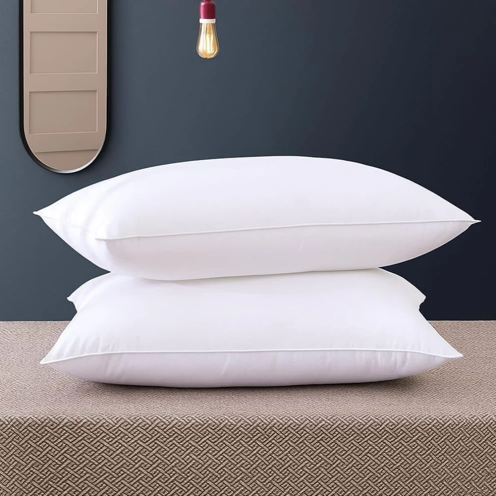 White Solid Polycotton Sleep Pillow
