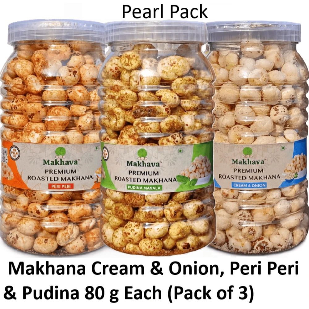 Combo Pack of 3 × 80 gm Flavoured Makhana