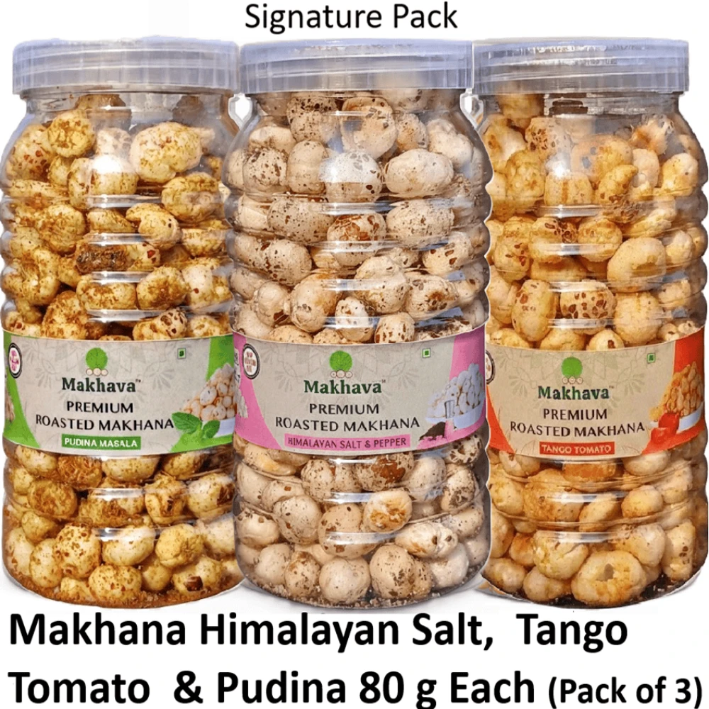 Combo Pack of 3 × 80 gm Flavoured Makhana